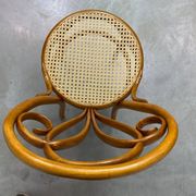 Curved wooden dining chair by Löbl Wieisskirchen