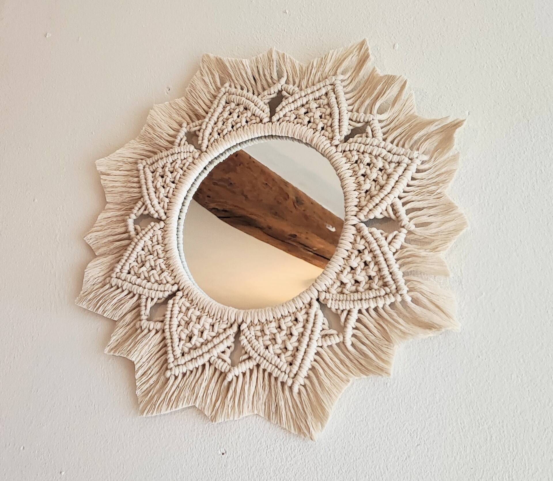 Handmade macramé mirror