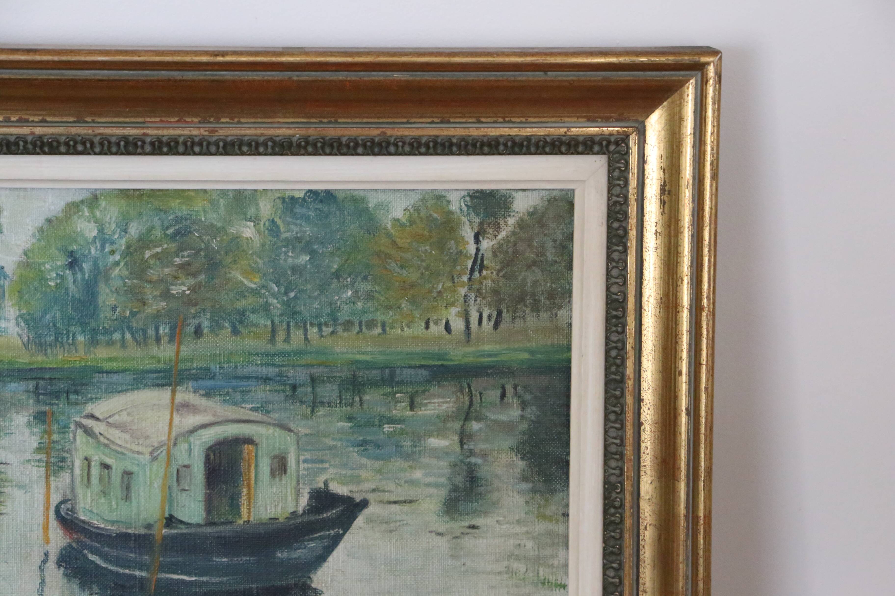 Oil painting on canvas, study work based on Monet.