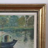 Oil painting on canvas, study work based on Monet.