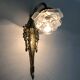 Pair of Art Nouveau bronze wall lights