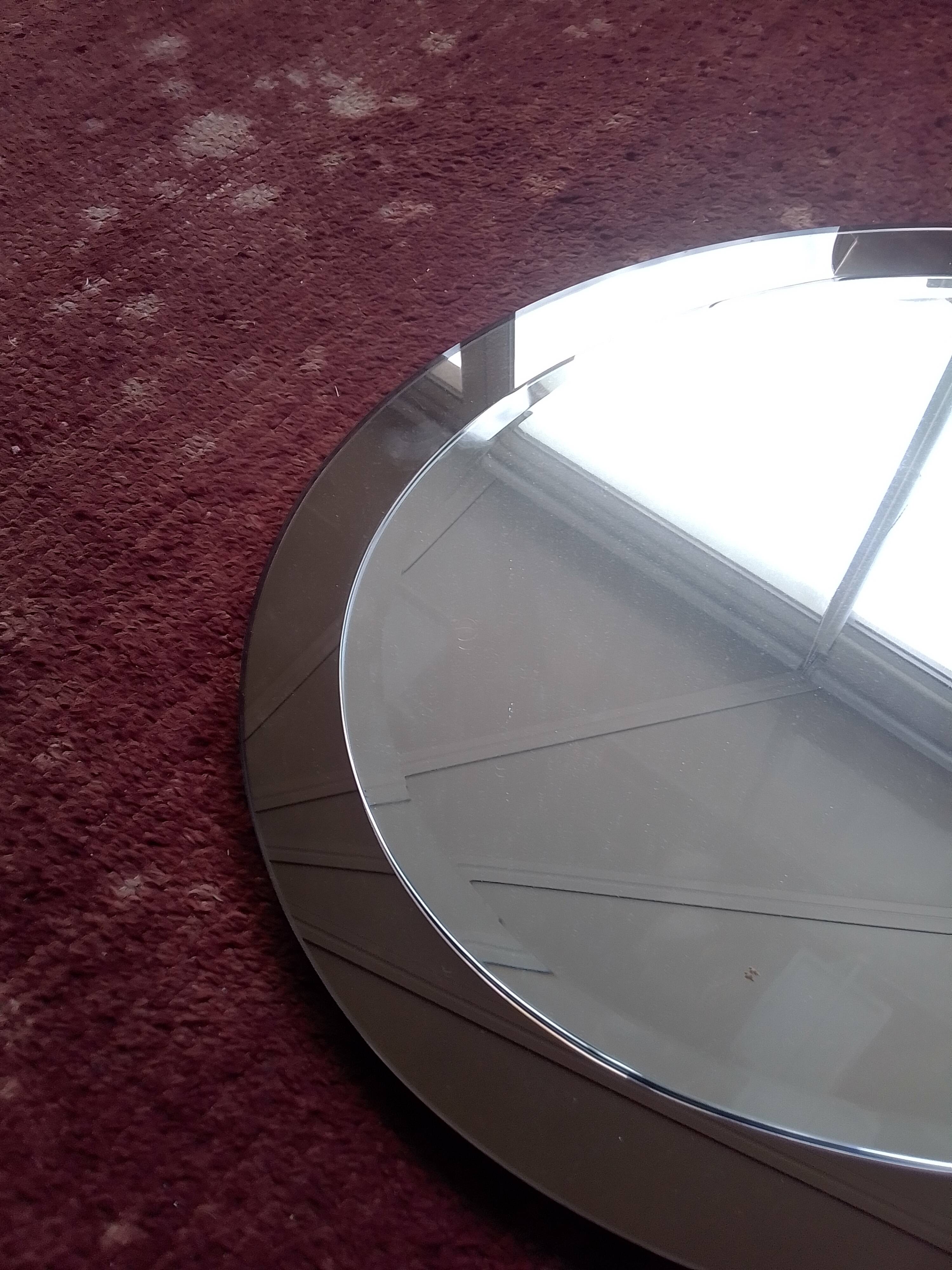 Italian oval mirror by Antonio Lupi for Cristal Luxor