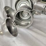 Kontessa VEV Vigano 4-cup Italian coffee maker with sugar bowl and milk jug - 18/10 stainless steel