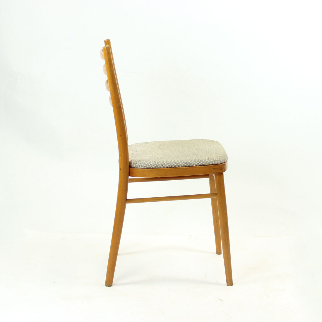 Mid Century Chair In Blond Wood, Czechoslovakia 1960s