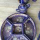Vintage blue Taous dinnerware set of 21 pieces in very good overall condition.