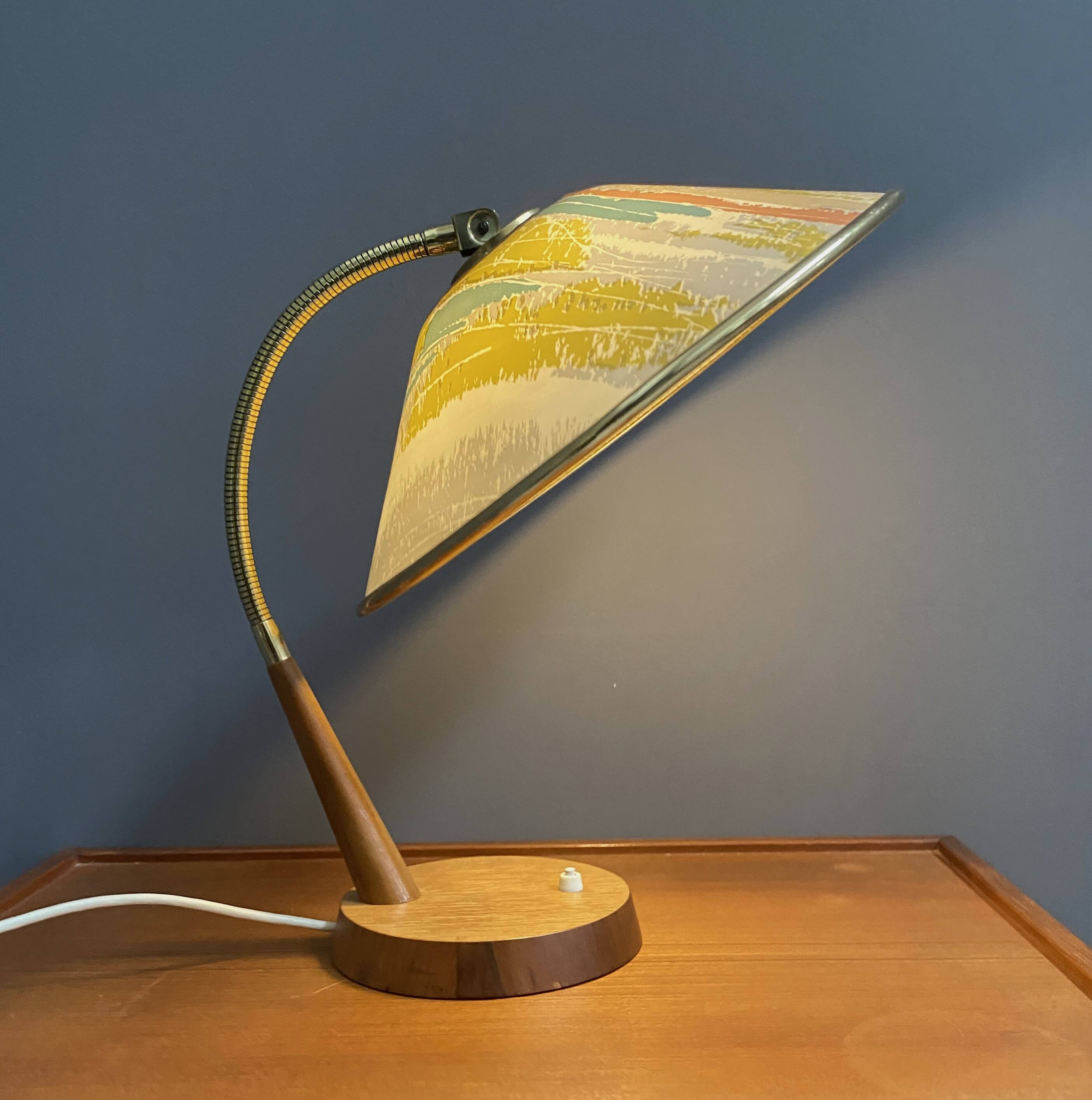 Temde desklamp 1960s with flexible gooseneck