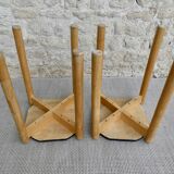 Paire de tabourets en bois