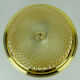 mid century ceiling LAMP flush mount textured amber glass and brass 1970s
