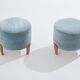 Paire de poufs Garouste & Bonetti Koala velours de mohair 1995