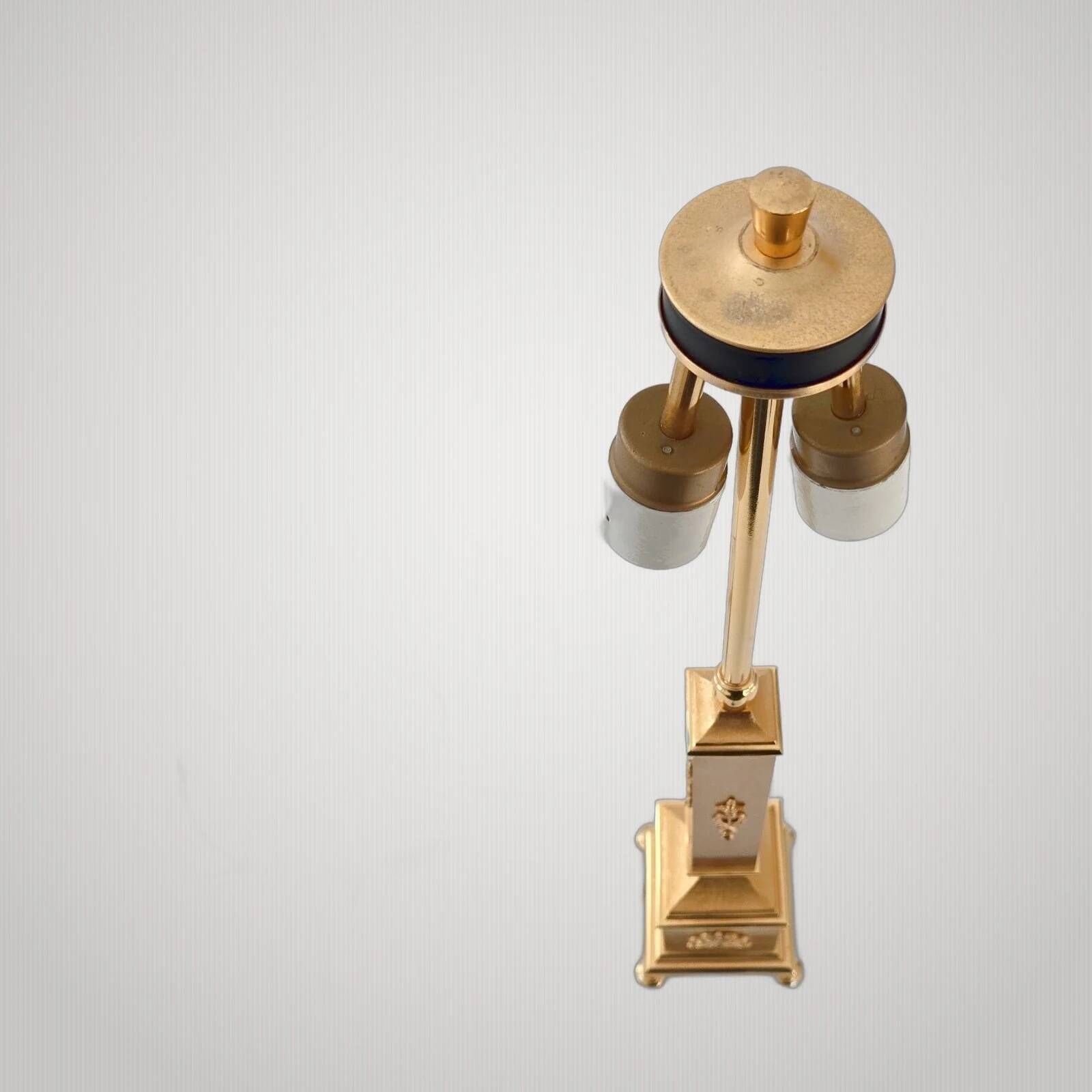 Lampe de table en bronze et laiton doré signée Sciolari, vers 1970