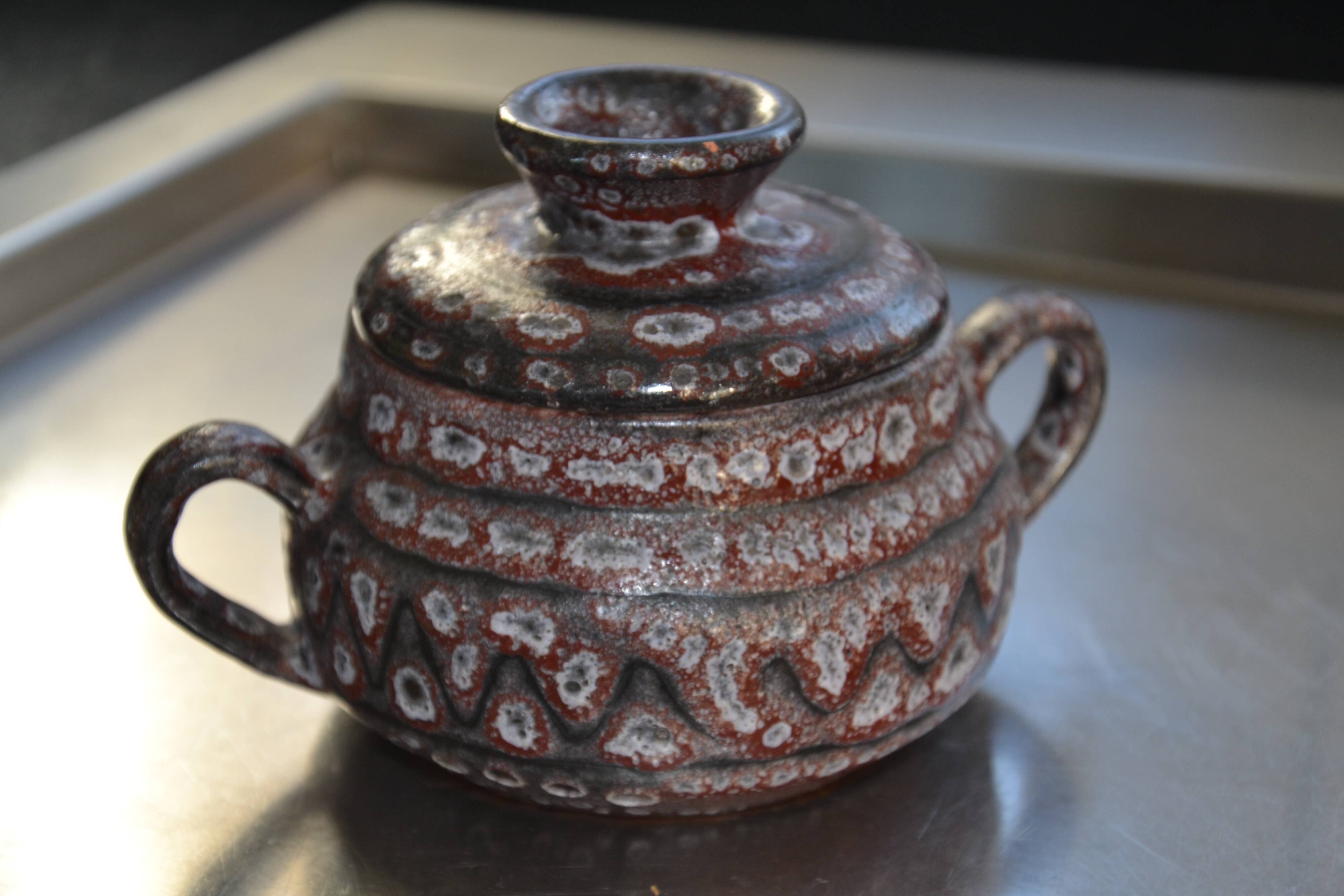 Ceramic pot with lid by Jean Austruy Vallauris
