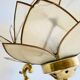 Vintage mother-of-pearl and brass flower wall light