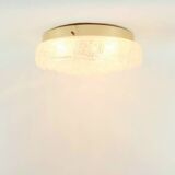 Large Mid-Century Modern Murano Ice Glass Flush Mount from Doria, 1960s