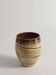 Hand-Painted Earthenware Vase with Creme and Black Graphic Decor, Sweden