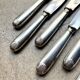 6 Christofle knives in silver-plated metal, shell design.