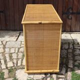 Rattan chest of drawers by Dal Vera Italy 1970