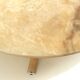 Round vintage onyx coffee table with chrome base from the 70s