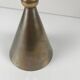 Rare pair of bell and candlestick in the shape of an hourglass, postmodern style - Memphis in metal, 1980.