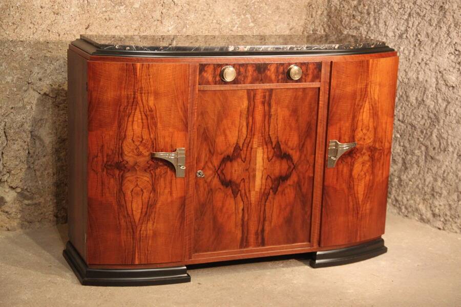 1930s art deco style walnut sideboard