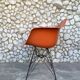 Fauteuil Eames DAR orange, base Eiffel originale, Herman Miller, 1960