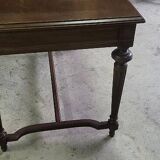 19th century oak desk table with 2 drawers