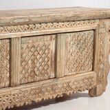 Ancien meuble TV patiné vert menthe (c.1900) #33
