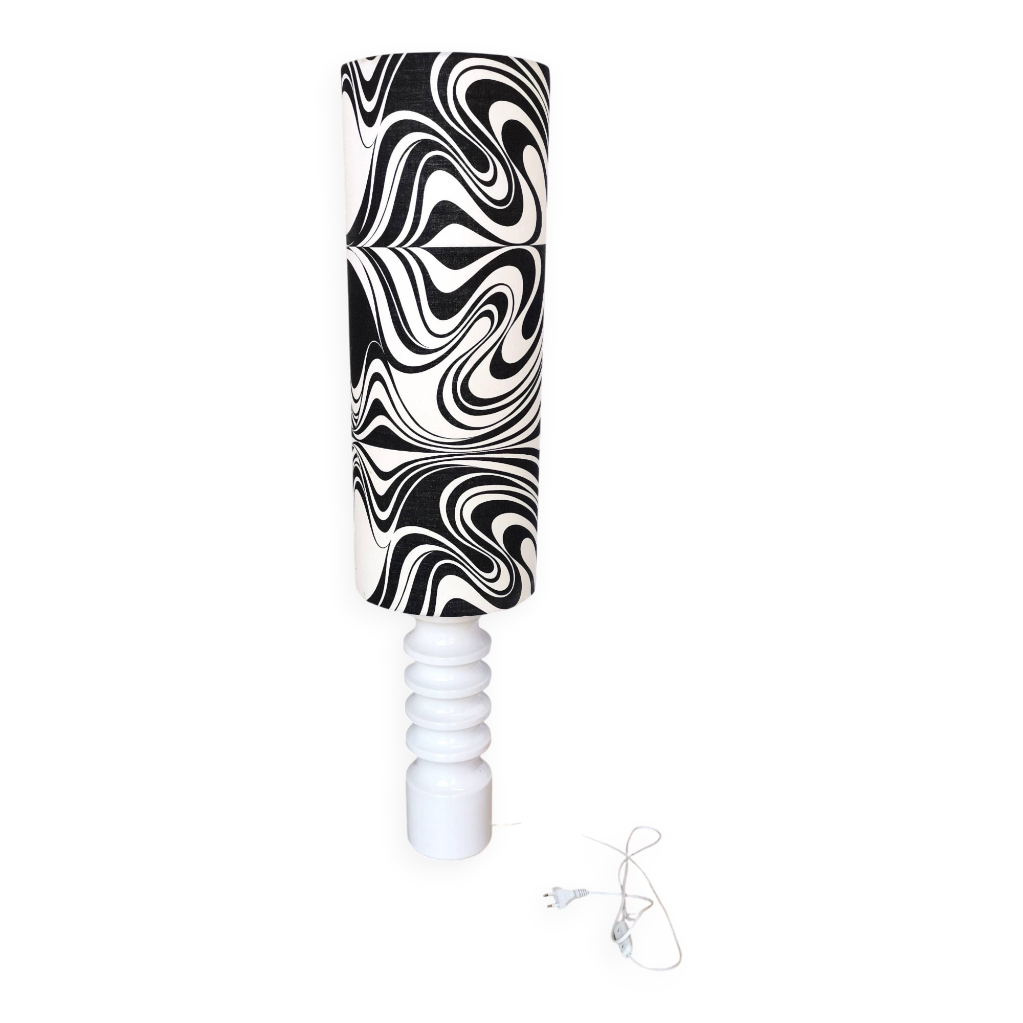 Vintage Dumler & Breiden Floor Lamp: German Pop Art Zebra Shade