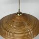 Pencil Split Reed, Rattan, Bamboo & Brass Pendant Lamp, 1970s
