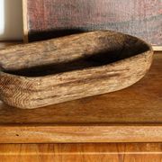 Carved wooden monoxyle cup, folk art, 19th century.