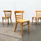 Mid-century German bentwood chairs by ZPM Radomsko for Mobilair, 1950s, set of 3.