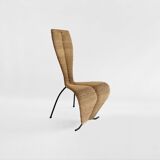 1 X  Postmodern 1980s Dining Side Rope Chair