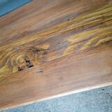 Old patinated solid wood bench 120cm