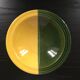Plat creux bicolore jaune et vert