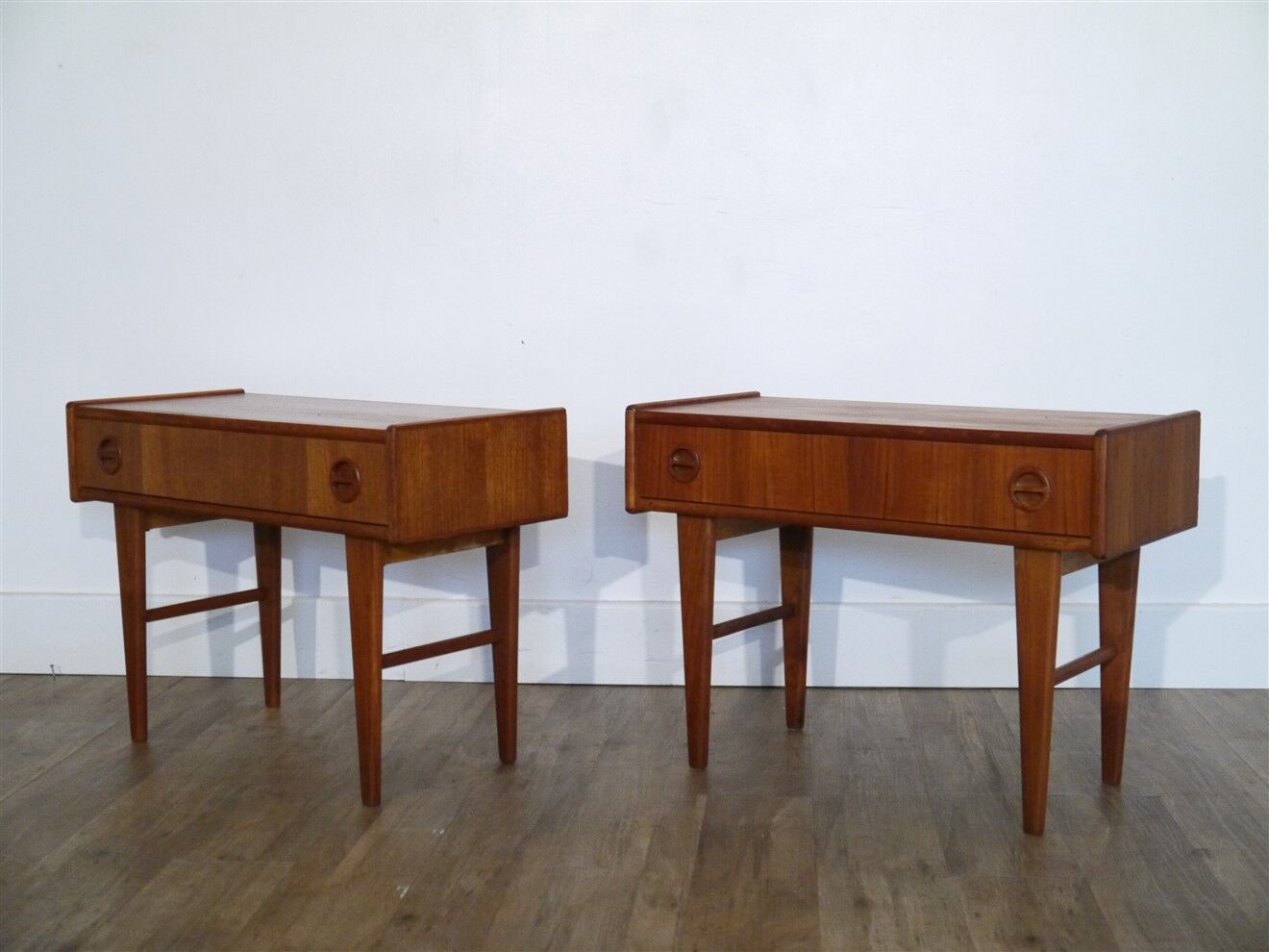 Pair of scandinavian teak bedside tables