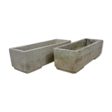 pair old gardeners reconstituted stone fluted grandon