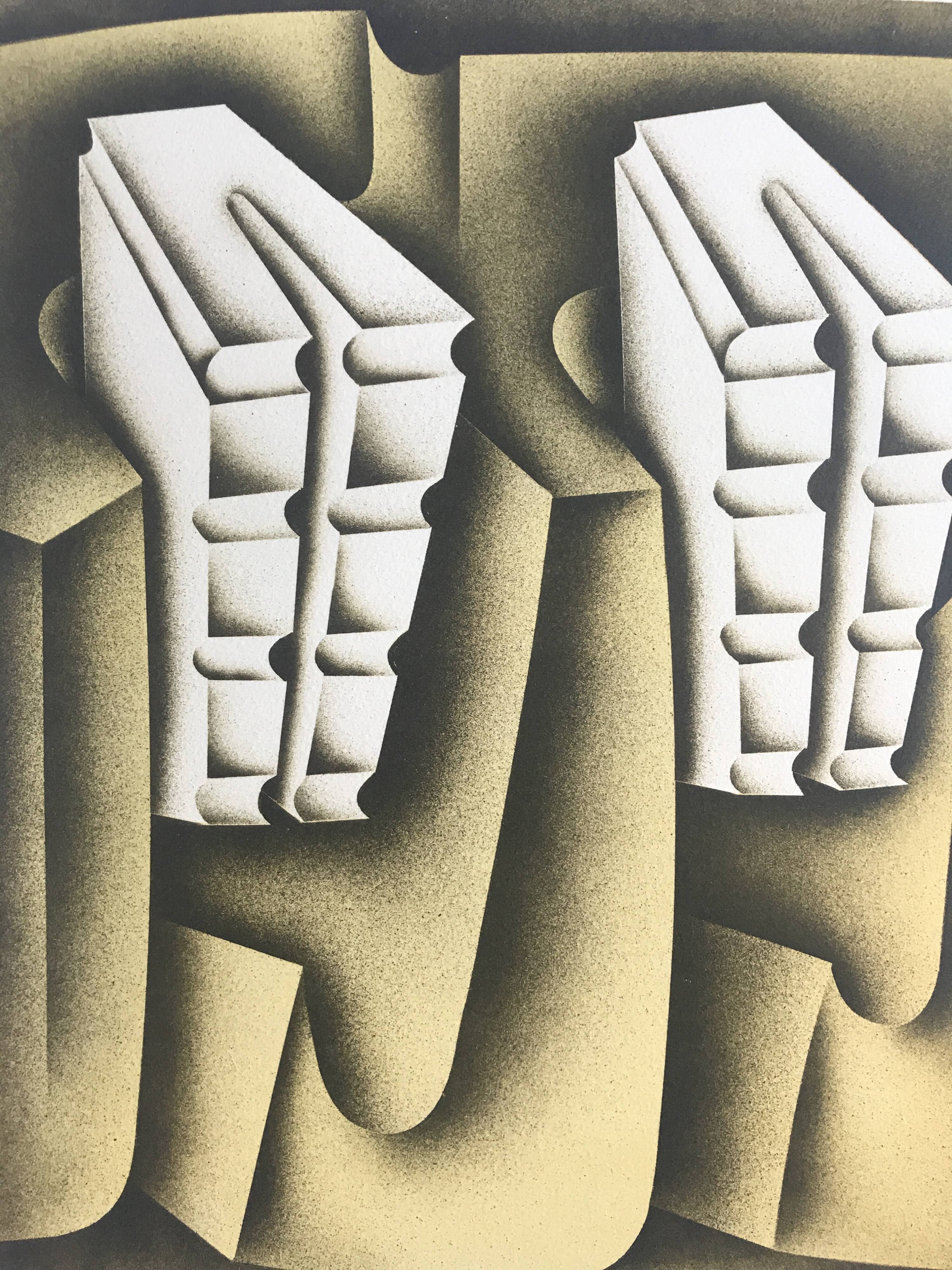 Original lithograph by Jacques POLI, Solar oven, 1978