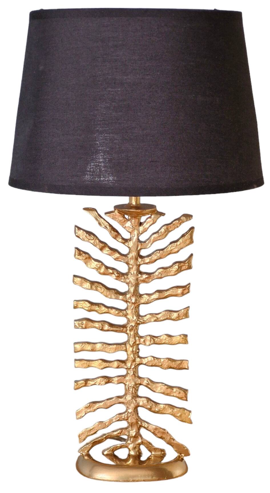 Gilded bronze lamp Stéphane Galerneau