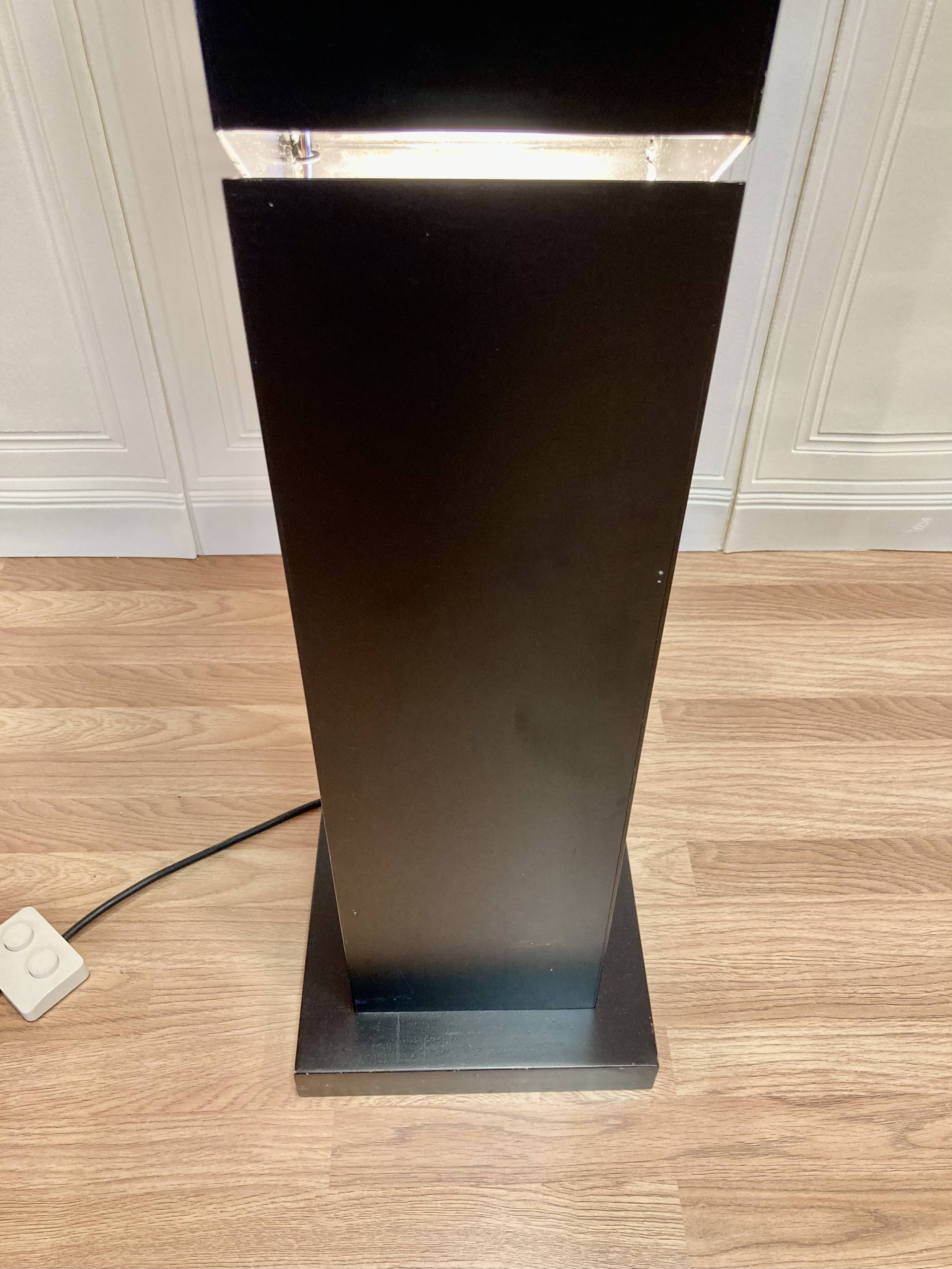 Black steel designer floor lamp 195 CM.