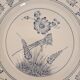 Dish blue bird fagel bla rorstrand pottery sweden christmas
