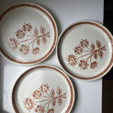 Assiettes plates grès ancien