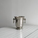 Small silver metal ice bucket