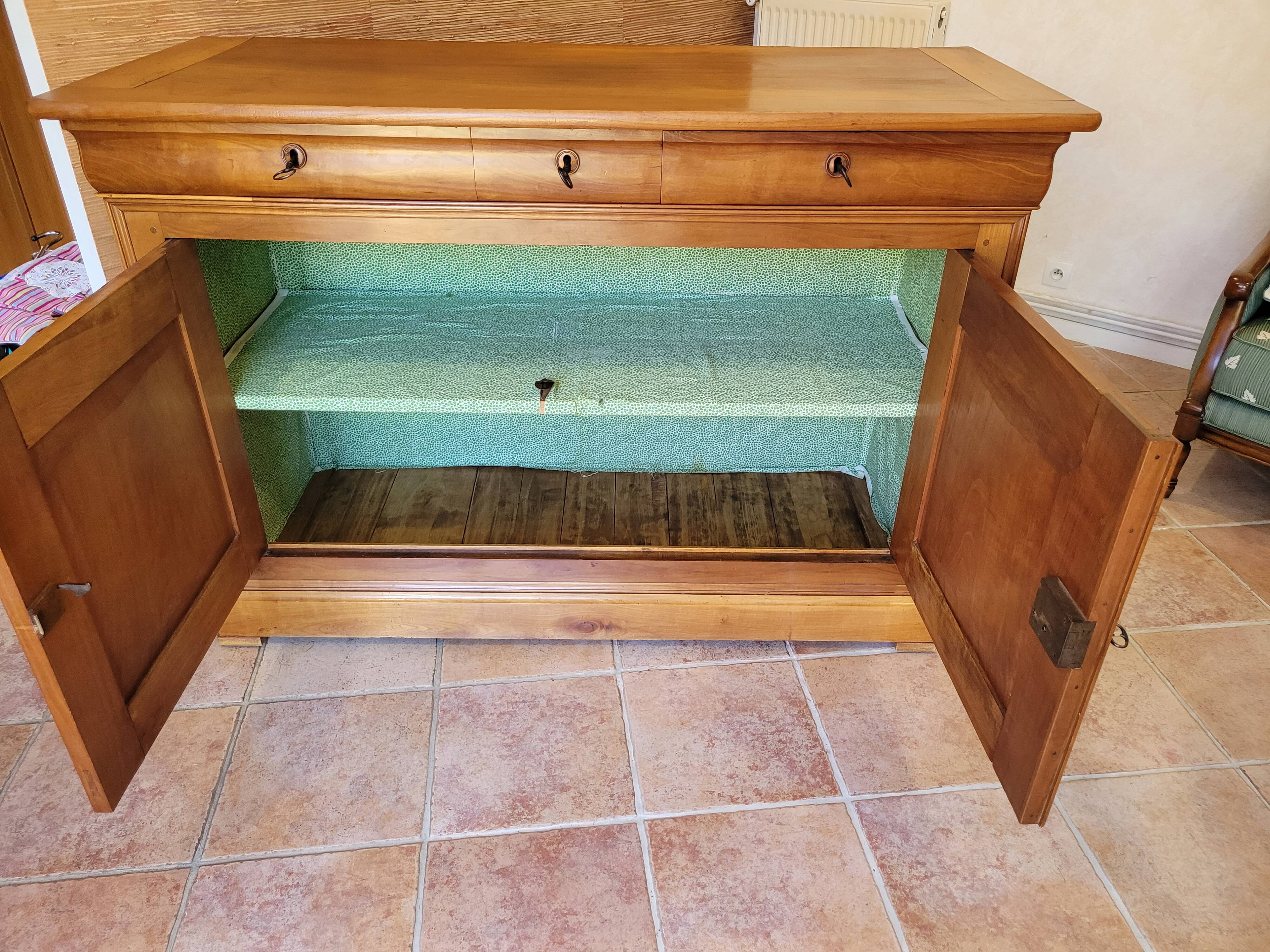 Antique Louis-Philippe Style Cherry Wood Buffet