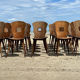 Set of wooden bistro chairs by Baumann from the 1960s.