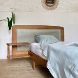 Roger Landault vintage bed in caning