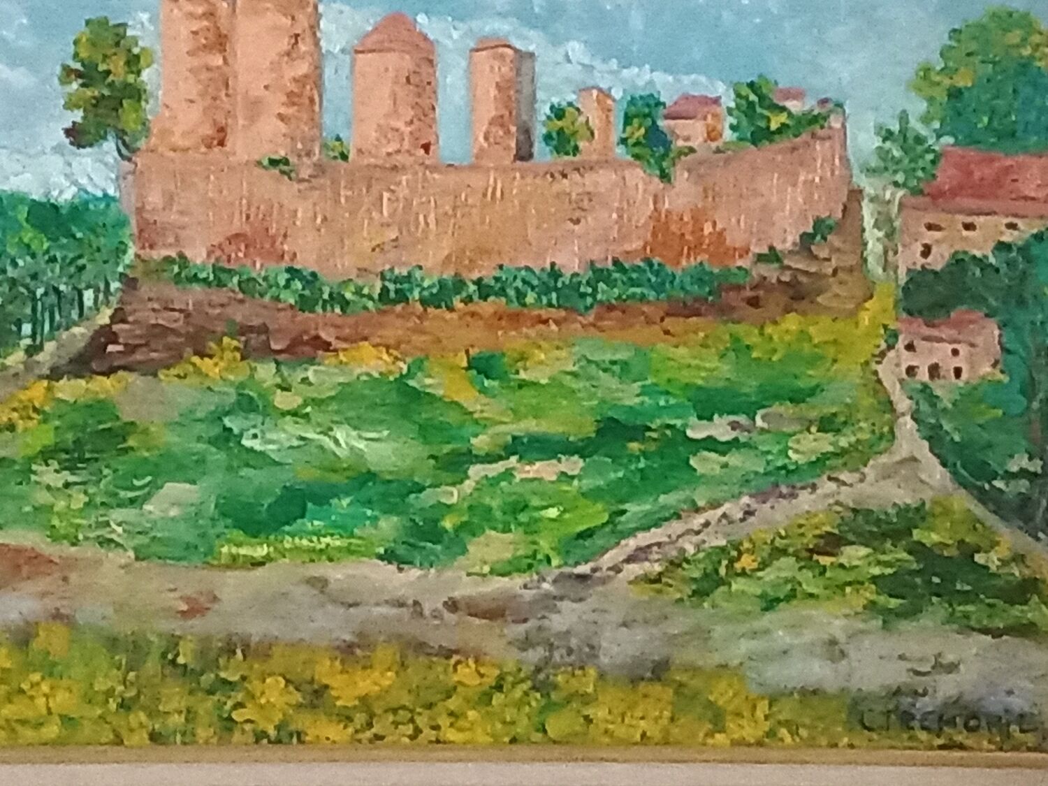 Oil on canvas signed-landscape