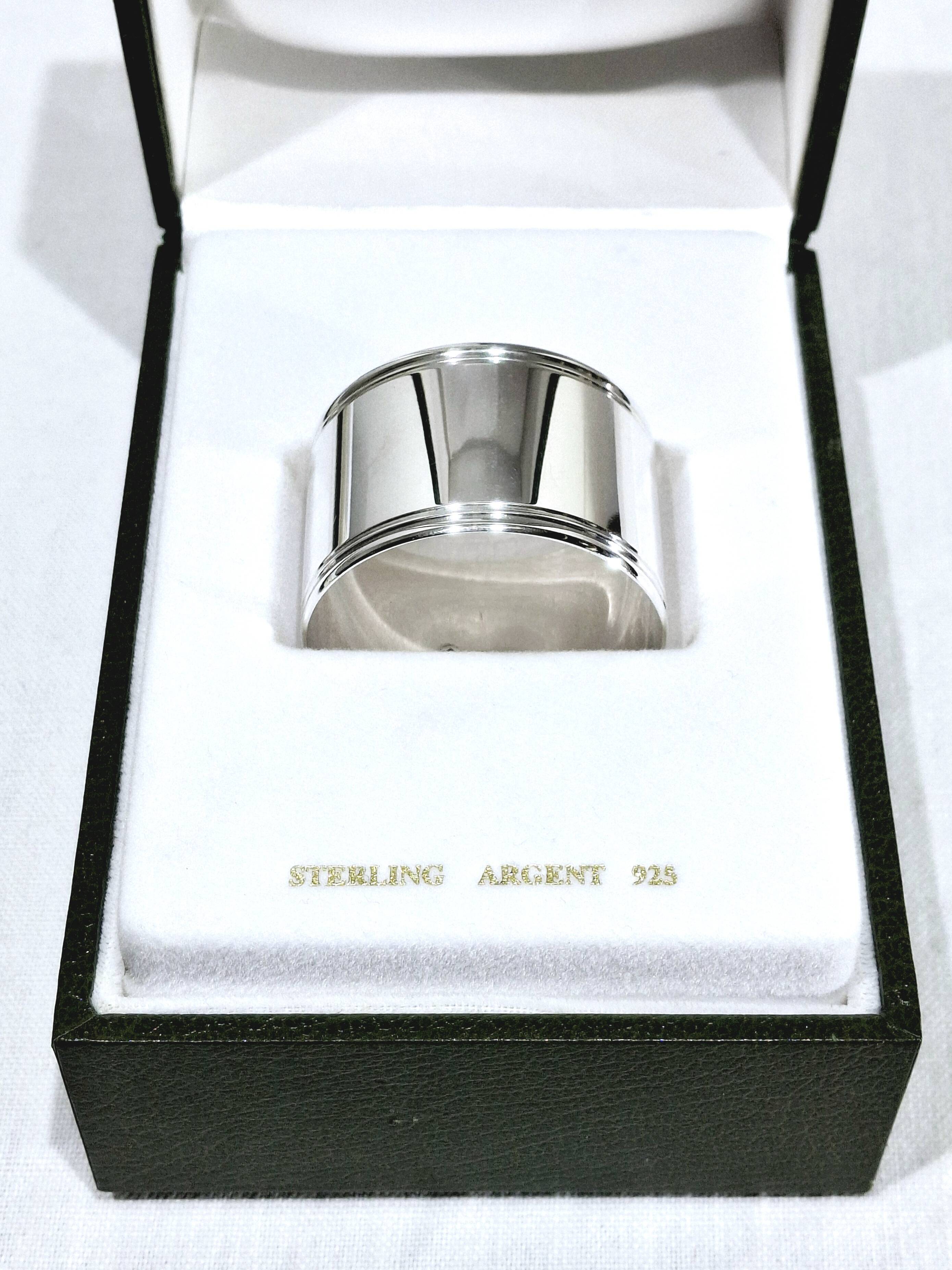 Christofle - rond de serviette en argent modèle cluny
