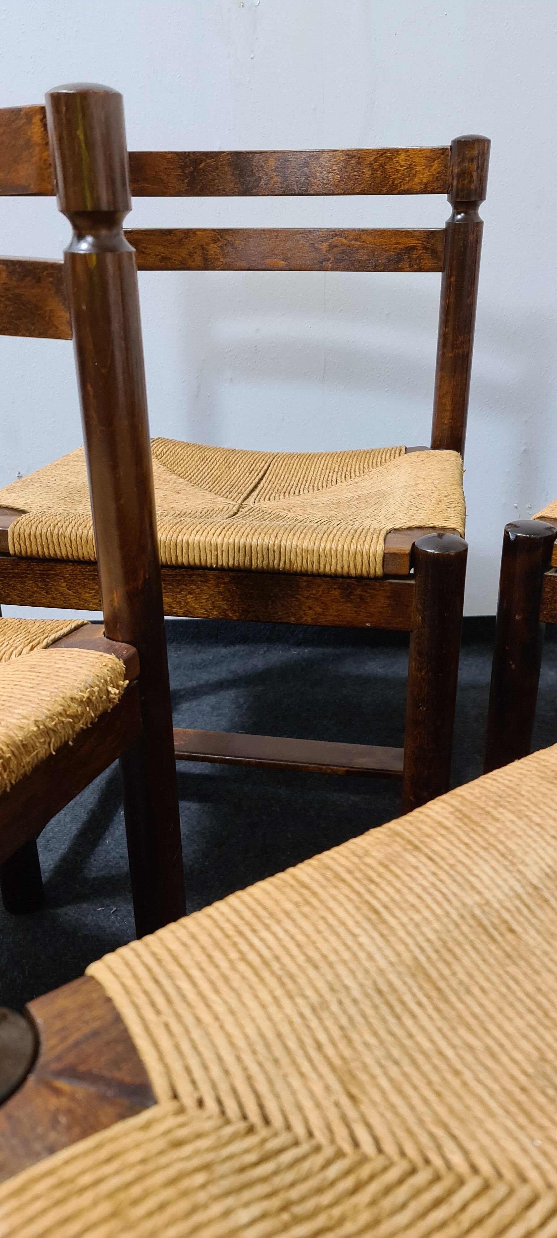 Set of 5 vintage dining chairs by Asko Finland