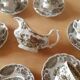6 tasses porcelaine anglaise et soucoupes