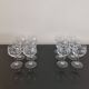 6 vintage “Henri Julien” white wine balloon glasses decorated with bunches of grapes LUMINARC