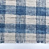190x290cm İndigo blue kilim carpet. made with wool, Organic Wool Kilim